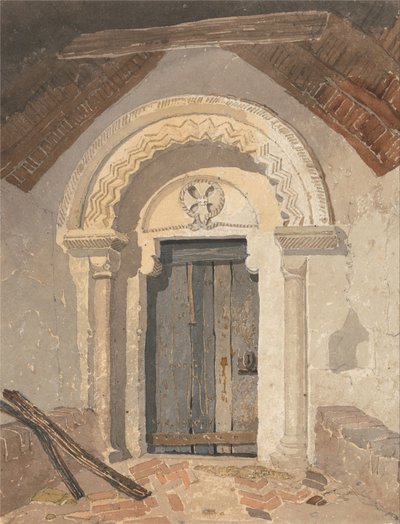 Norman Doorway, Tottenhill Church, Norfolk by John Sell Cotman